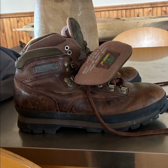 Timberland Boots Women 10M Brown Leather  Lace Up Boots s5310 Rugged Casual 6” - Picture 8 of 12